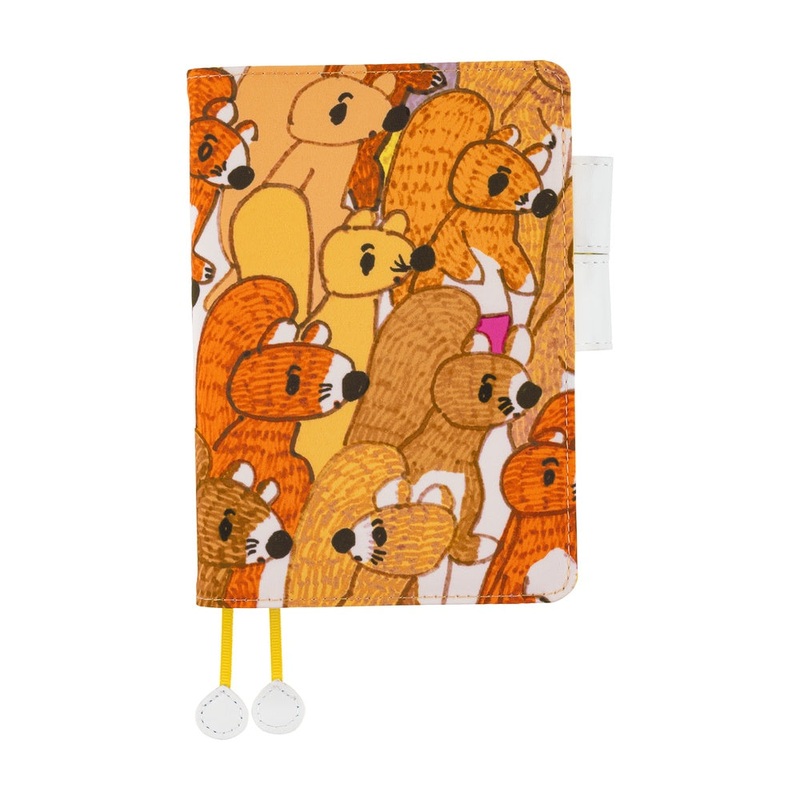 Hobonichi A6 Cover- 100%ORANGE Squirrel Squadron