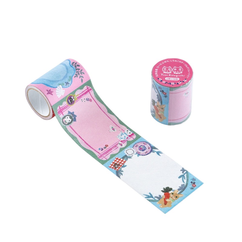 Hobonichi Accessories Yumi Kitagishi Sticky Note Roll – White Cats Table Decorations