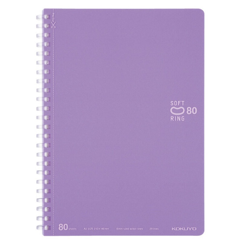 KOKUYO A5 Notebook Soft Ring Dot Ruled Line – Violet