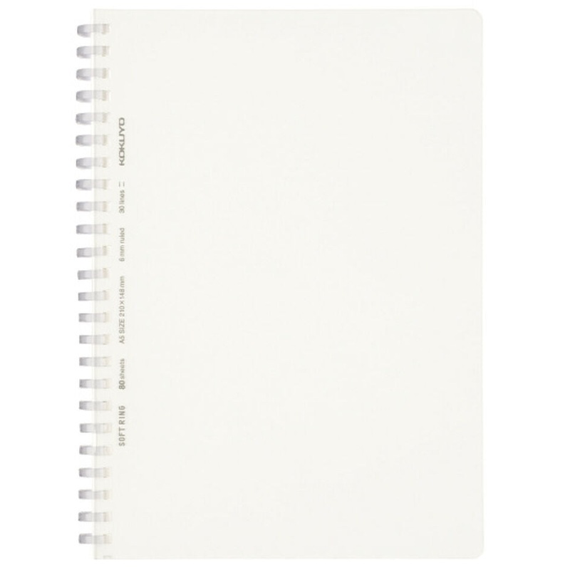 KOKUYO A5 Notebook Soft Ring Note Clear B Ruled