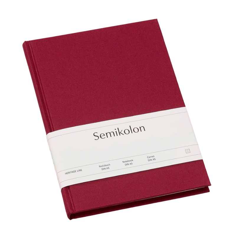 Semikolon Heritage Line Notebook Classic A5- Burgundy