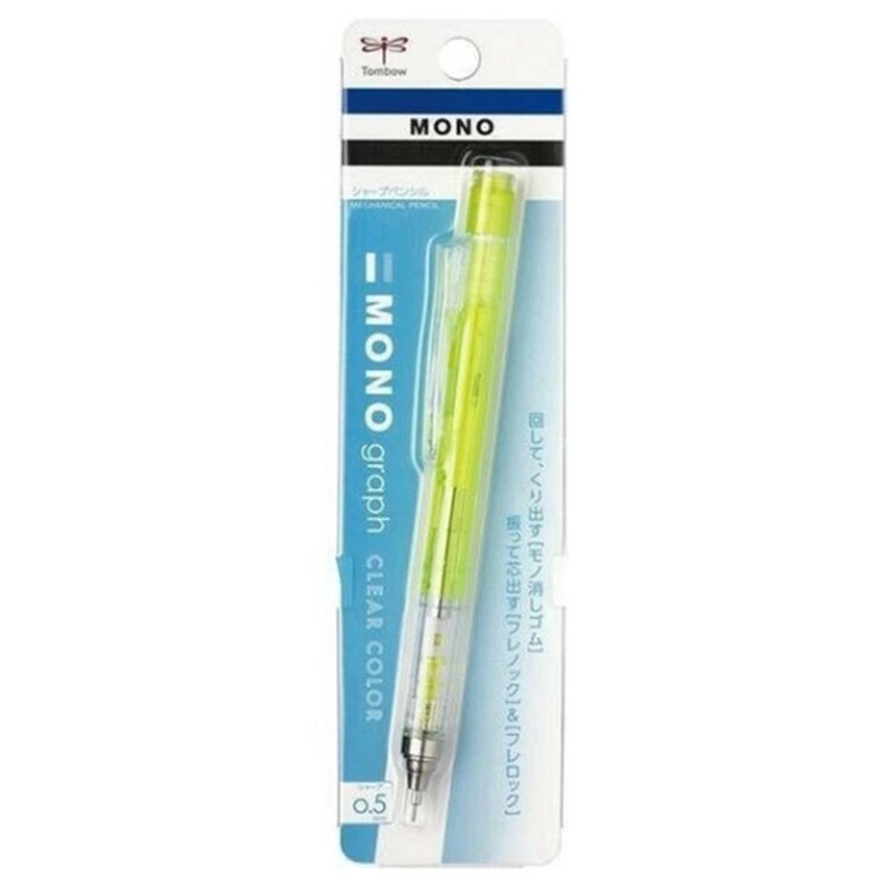 Tombow Mechanical Pencil 0.5 MONO Gragh Tombow Clear Lime