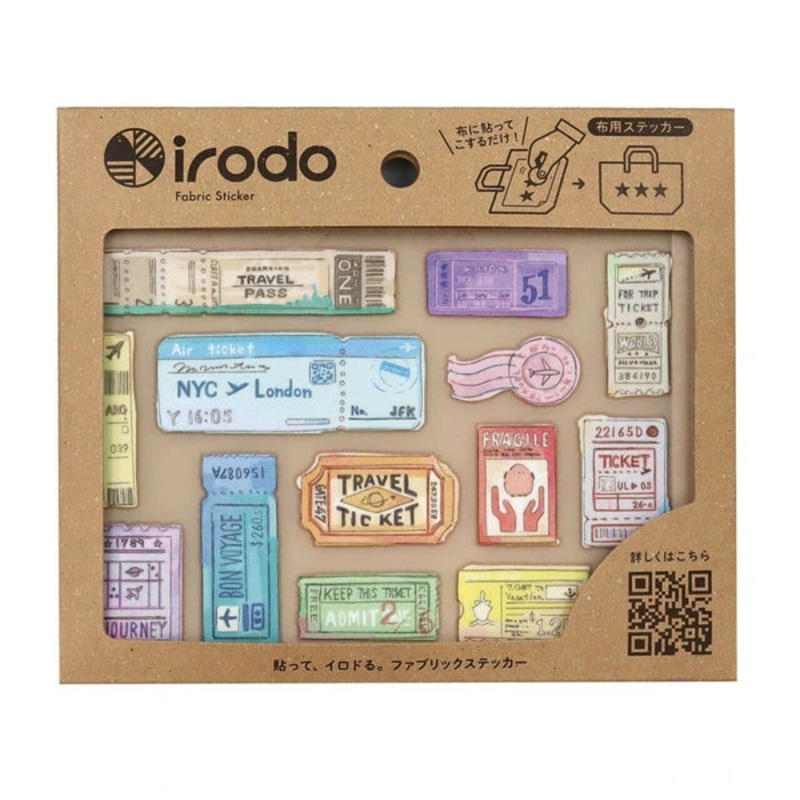 Irodo Fabric Transfer Stickers – Travel Ticket