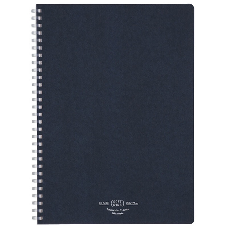 KOKUYO B5 Notebook Soft Ring Natural A Ruled – Navy