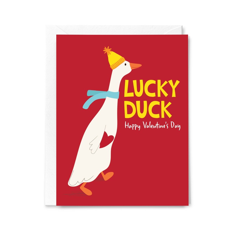 Lucky Duck Valentines Day Card