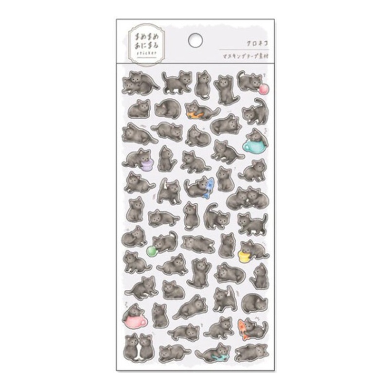 Mind Wave Sticker Mame Mame Kuroneko