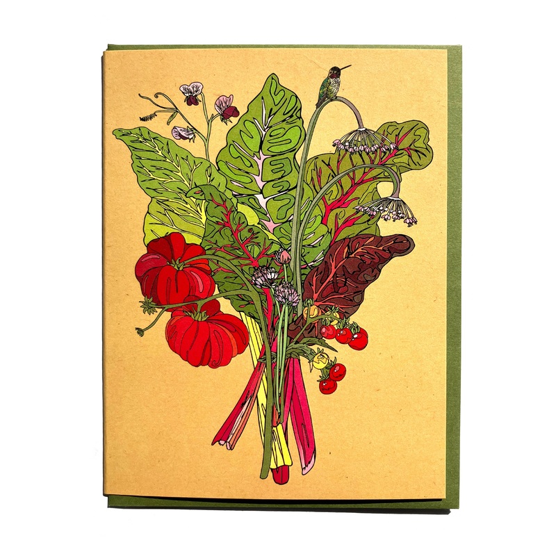 Summer Veggie Bouquet Card