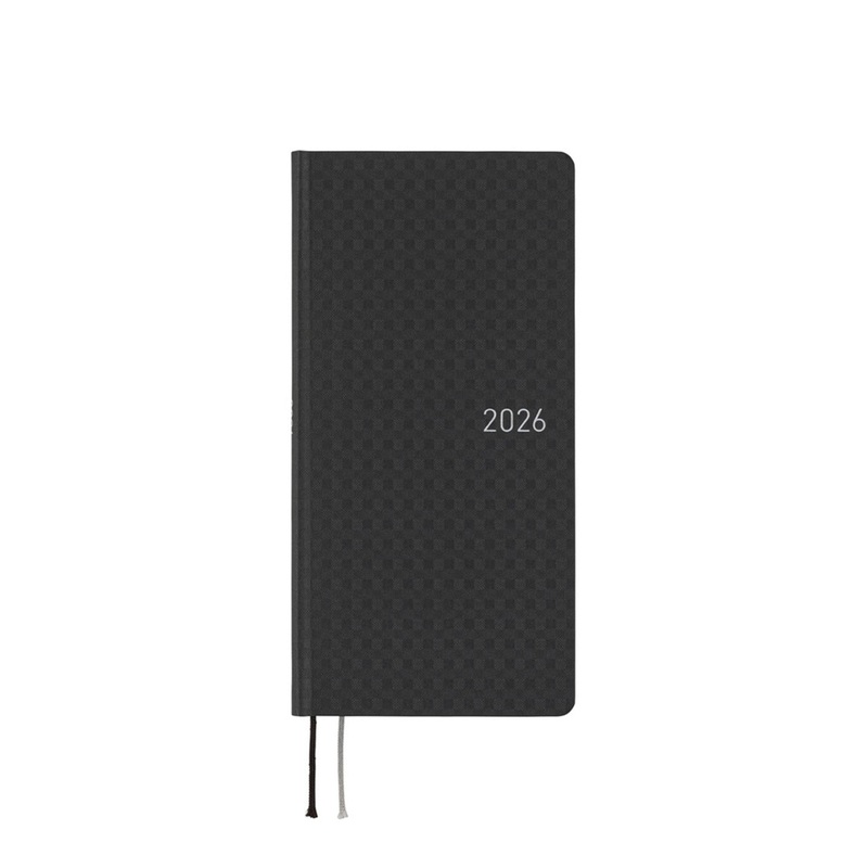 2026 Techo Weeks Planner Black Gingham