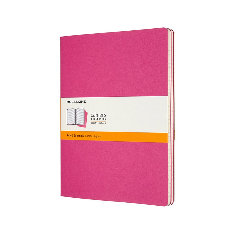 Cahier Extra Large Notebook Set Ruled Kinetic Pink
