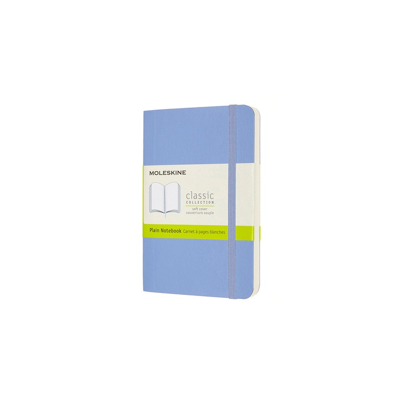 Classic Pocket Soft Cover Notebook Plain Hydrangea Blue