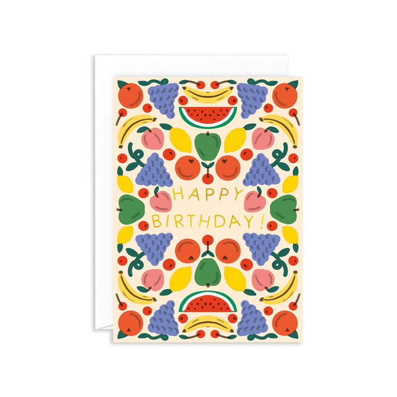 Happy Birthday Fruits Greeting Card
