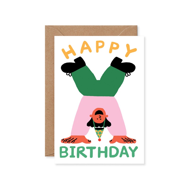 Happy Birthday Headstand Greeting Card
