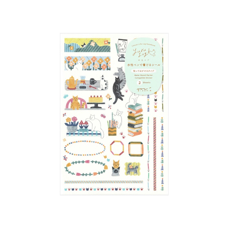 Cat Sticker Sheets Set of 2