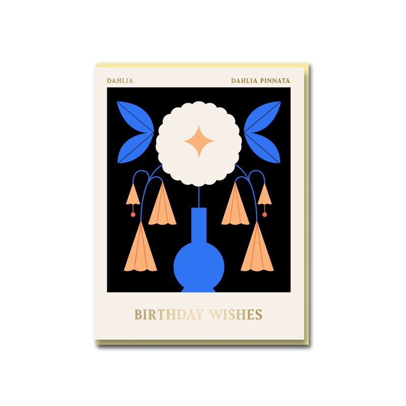 Dahlia Birthday Wishes Greeting Card
