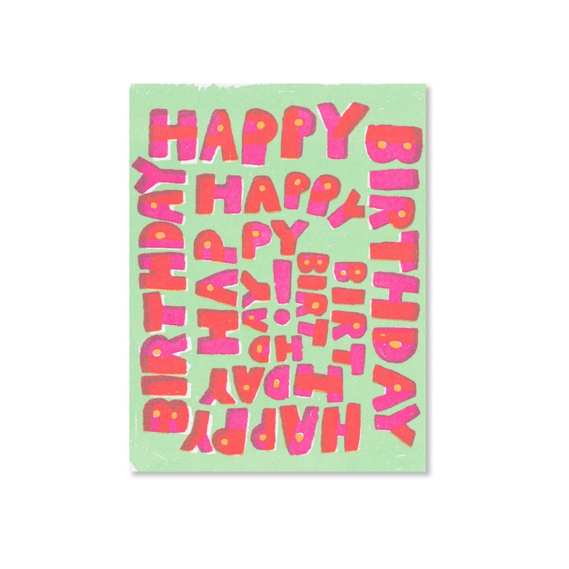 Happy Birthday Spiral Greeting Card