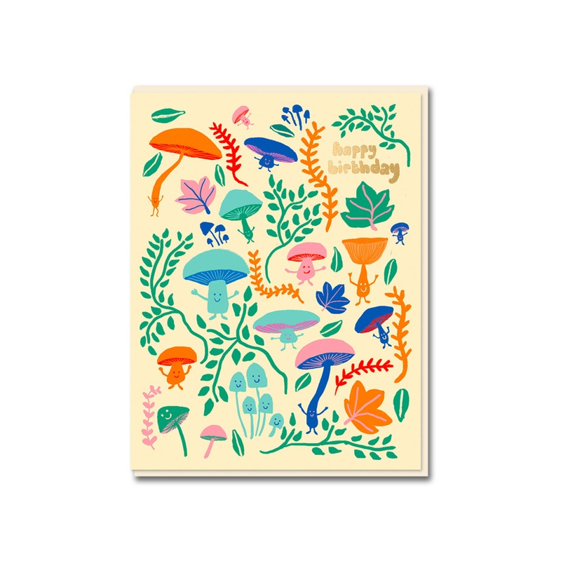 Mushroom Party Birthday Card