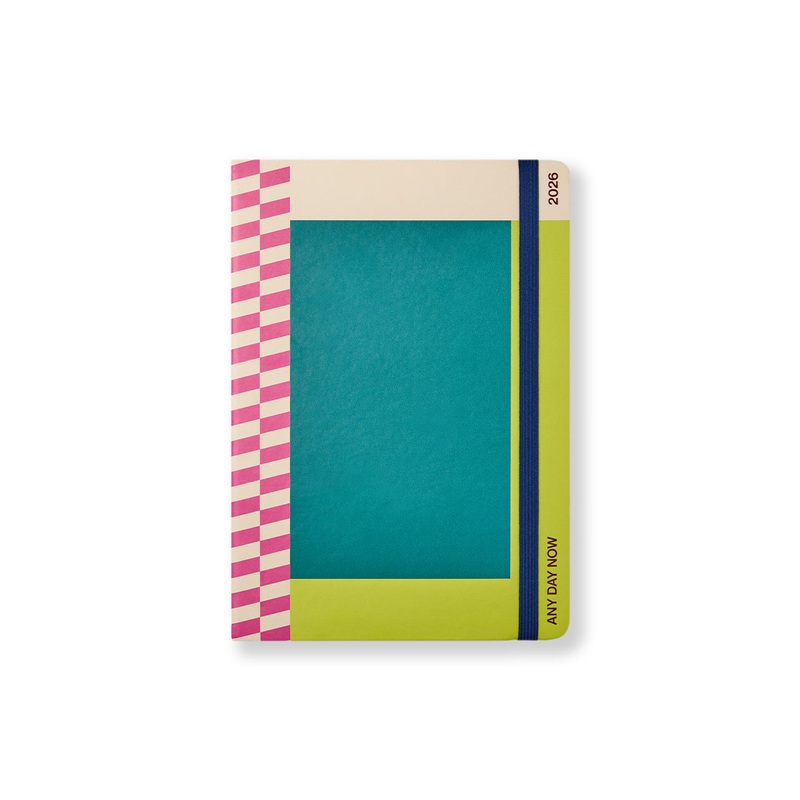 2026 Daily Teal and Green Glow Freestyler Diary Dot Grid A5