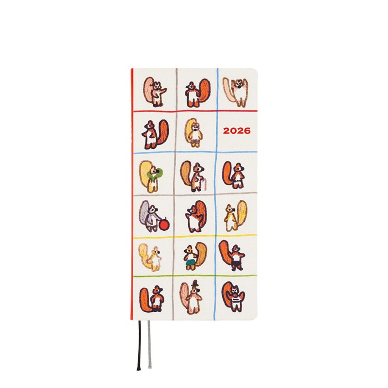 2026 Techo Weeks Planner Squirrels Moving Day