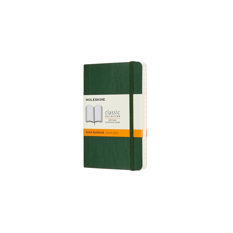 Classic Pocket Soft Cover Notebook Myrtle Green Ruled