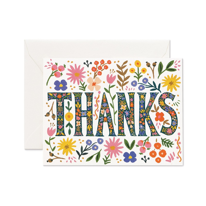Floral Thanks Greeting Card