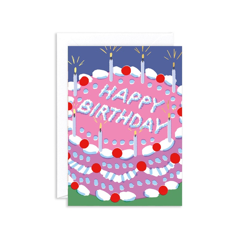 Happy Birthday Icing Cake Greeting Card