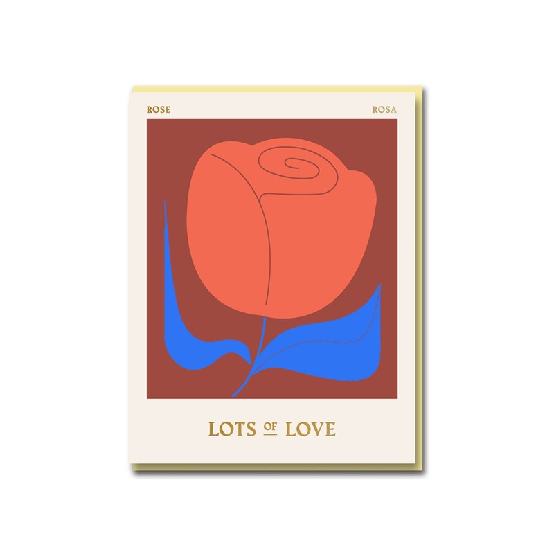 Rose Lots of Love Greeting Card