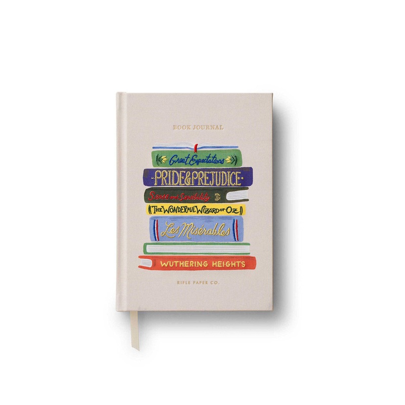 Book Club Embroidered Fabric Journal