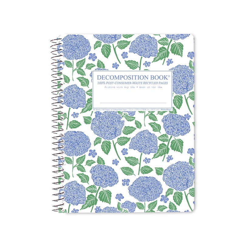 Hydrangea Large Spiral Notebook
