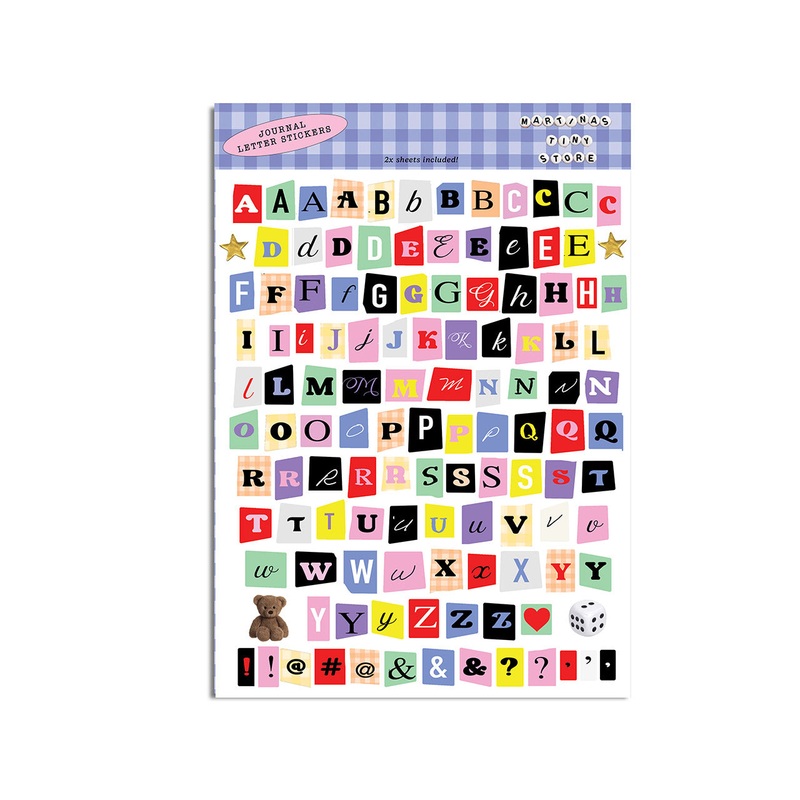 Letter Sticker Sheet Set of 2