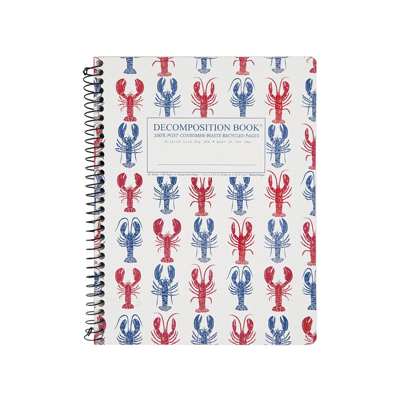 Lobsters Large Spiral Notebook