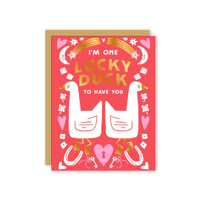 Lucky Duck Greeting Card