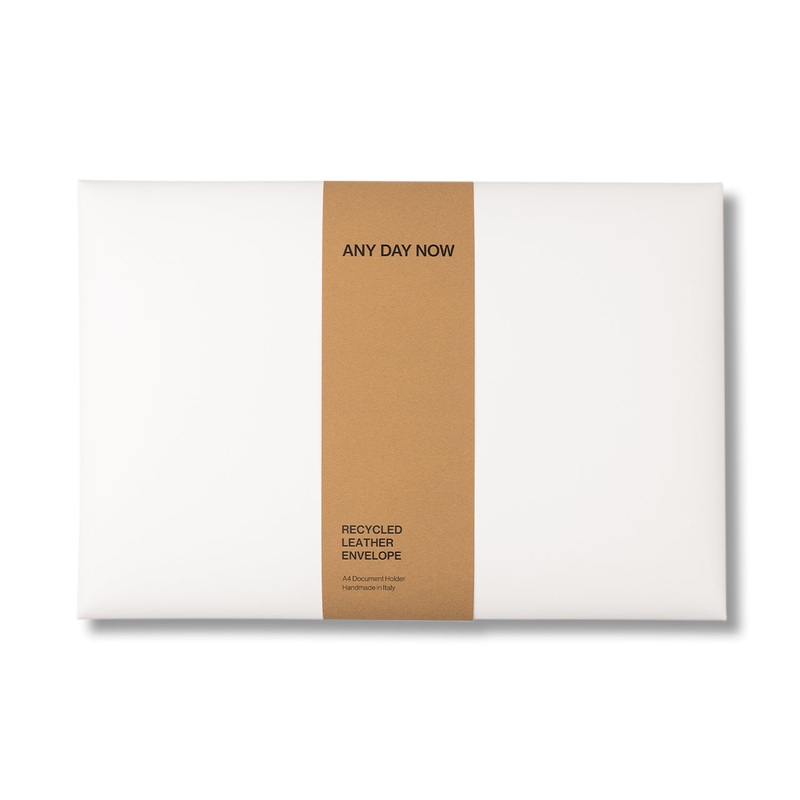 Recycled Leather Envelope Folder A4 White