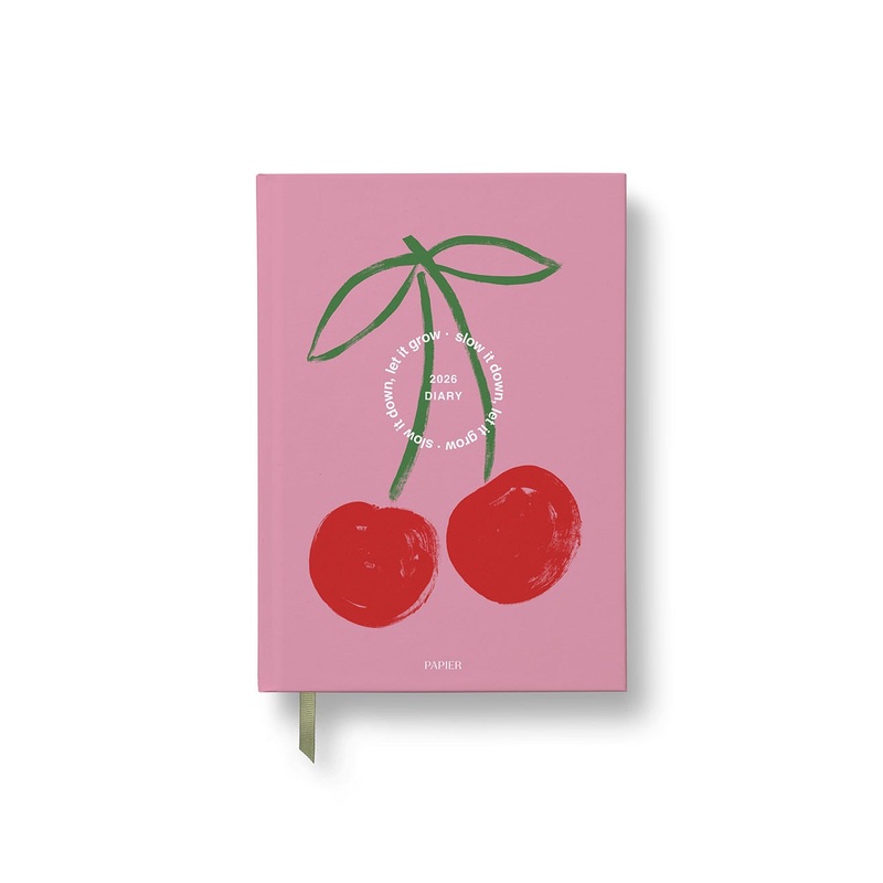 2026 Fresh Cherries Daily Hard Cover Planner A5