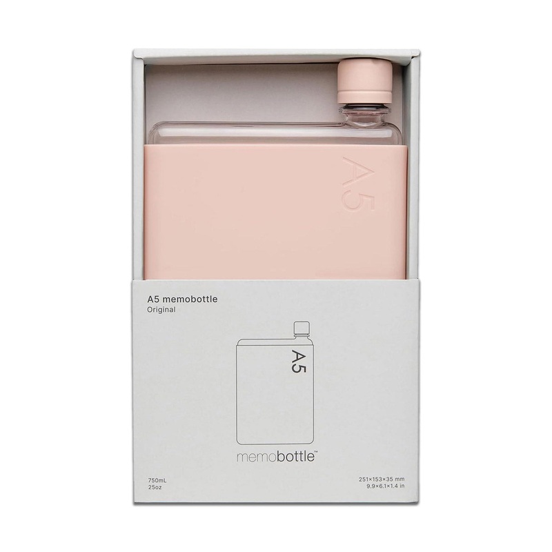 A5 Drink Bottle with Pale Coral Sleeve Bundle