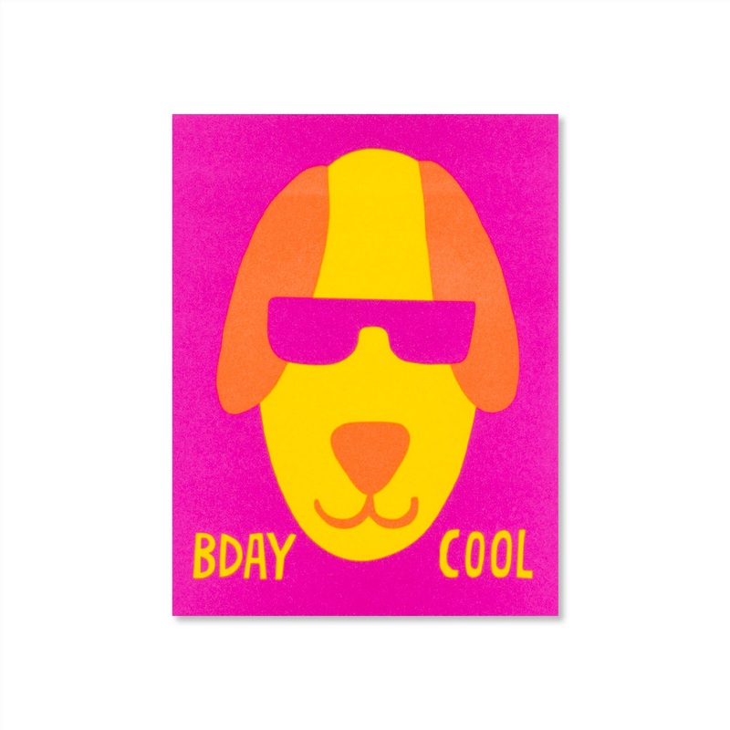 Birthday Cool Dog Greeting Card