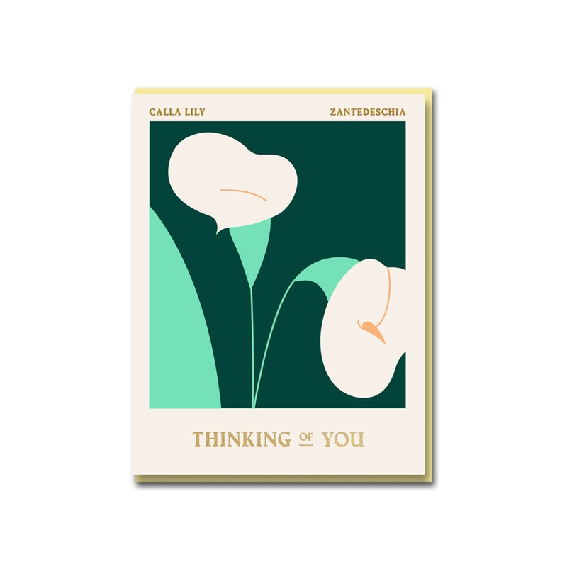 Calla Lily Thinking of You Greeting Card