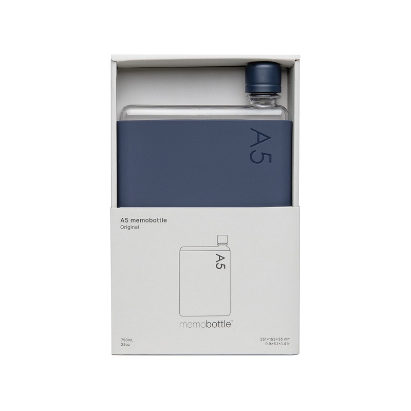 A5 Drink Bottle with Midnight Blue Sleeve Bundle