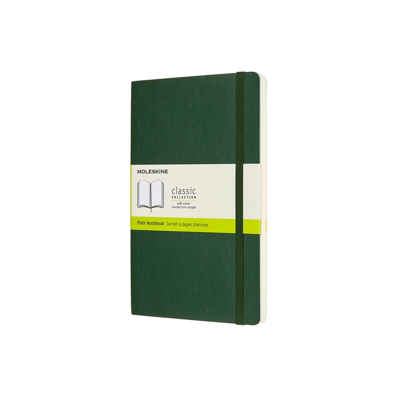 Classic Large Soft Cover Notebook Myrtle Green Plain
