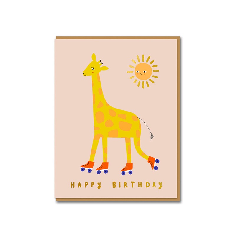 Giraffe Birthday Greeting Card