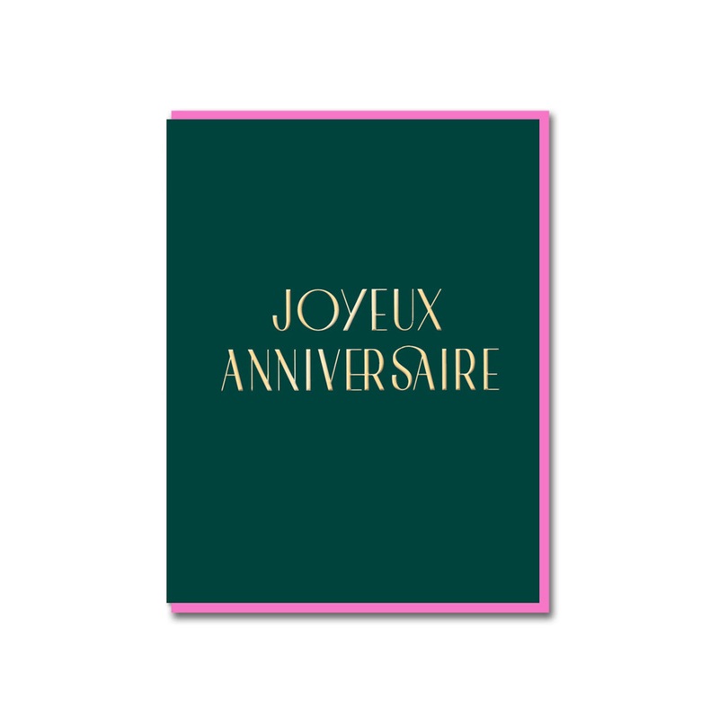 Joyeux Anniversaire Birthday Card