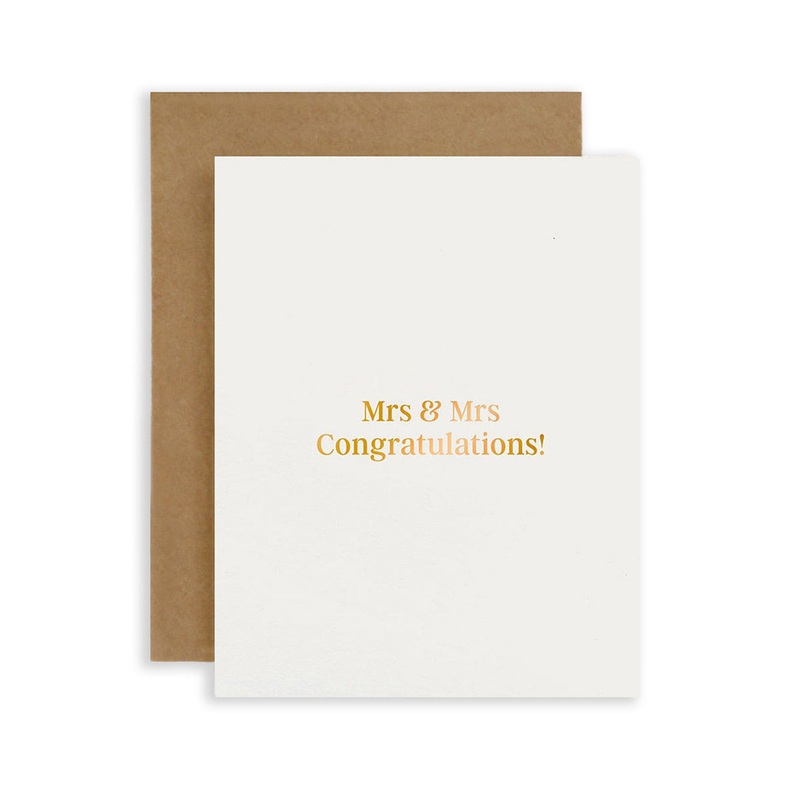 Mrs and Mrs Congratulations Greeting Card