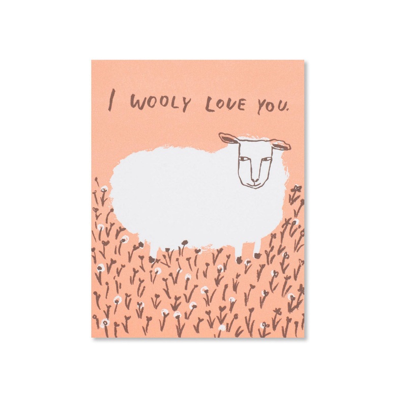Wooly Love You Sheep Greeting Card