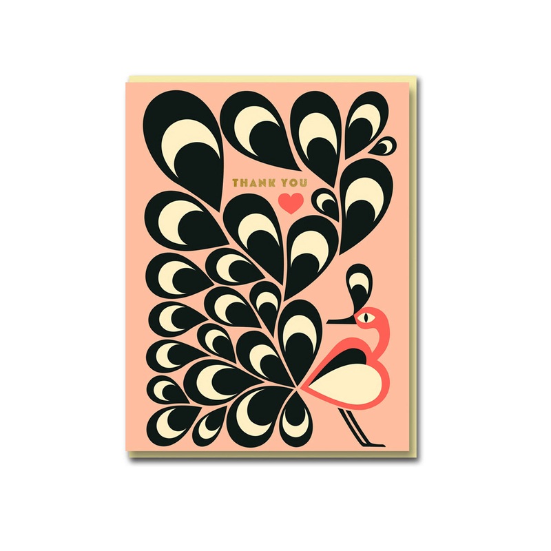 Feather Bird Greeting Card