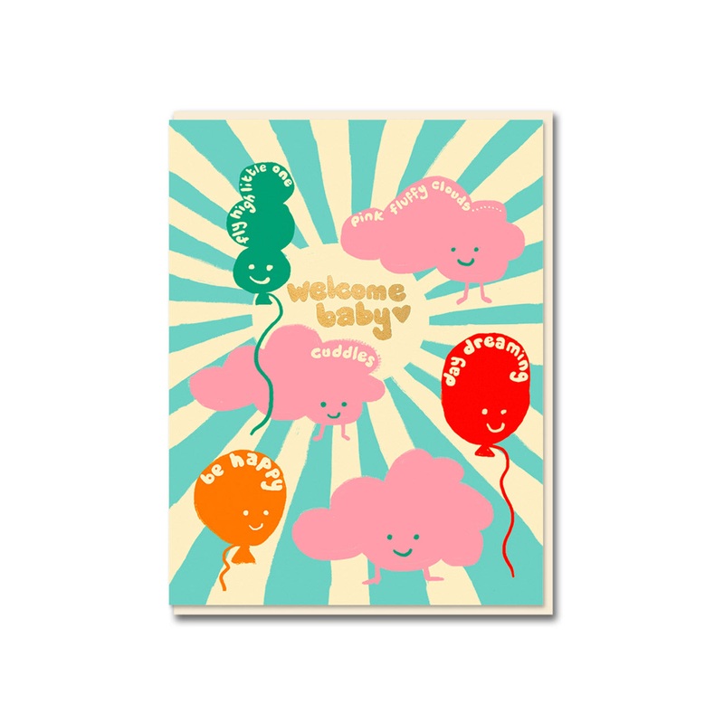 New Baby Clouds Greeting Card