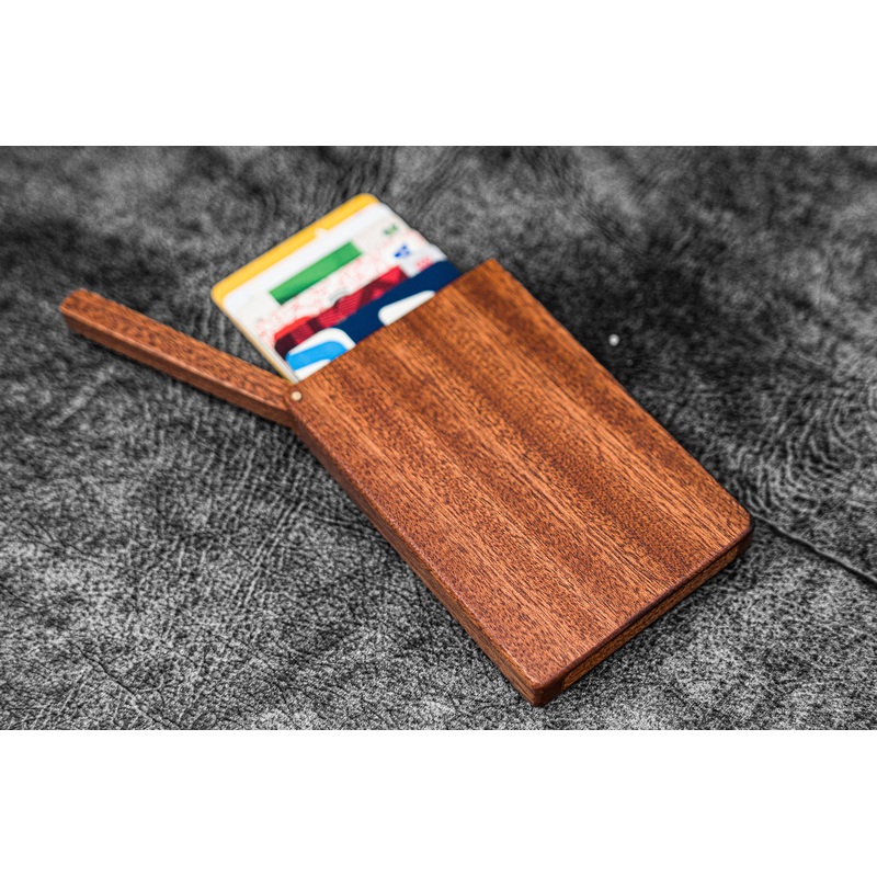 Wooden Business Card Holder – Mahogany