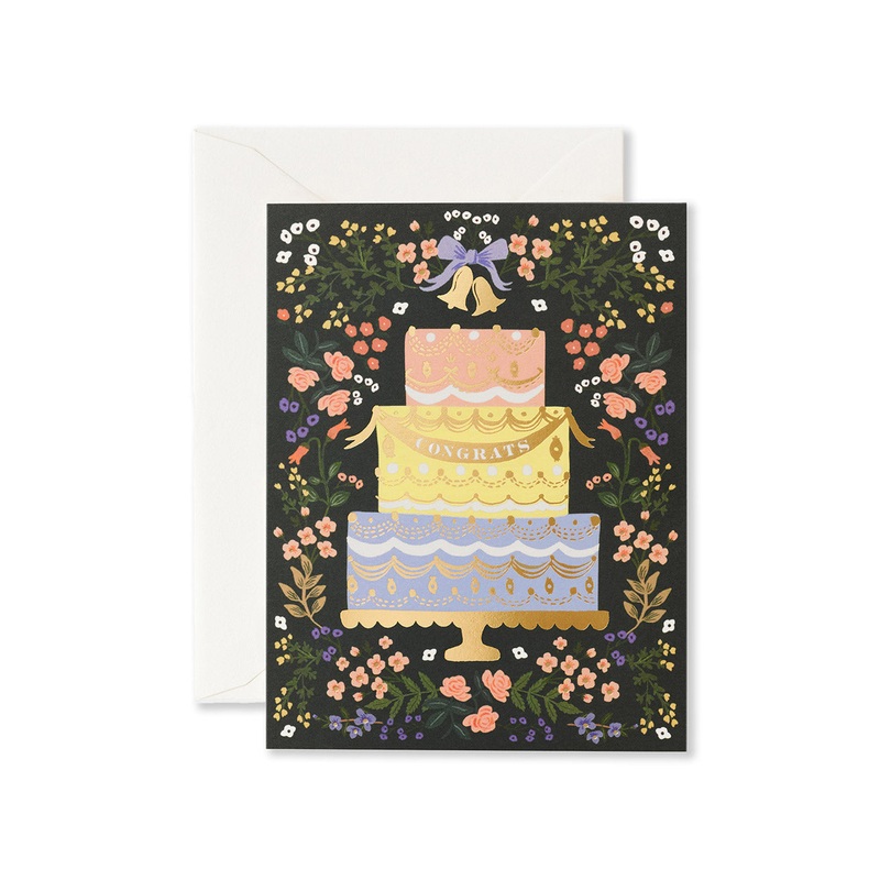 Woodland Wedding Cake Greeting Card