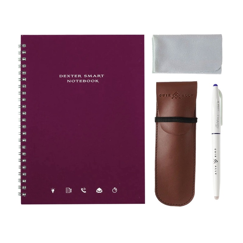 Dexter Spiral Erasable & Reusable Eco-Friendly Magenta Notebook – A5, Ruled