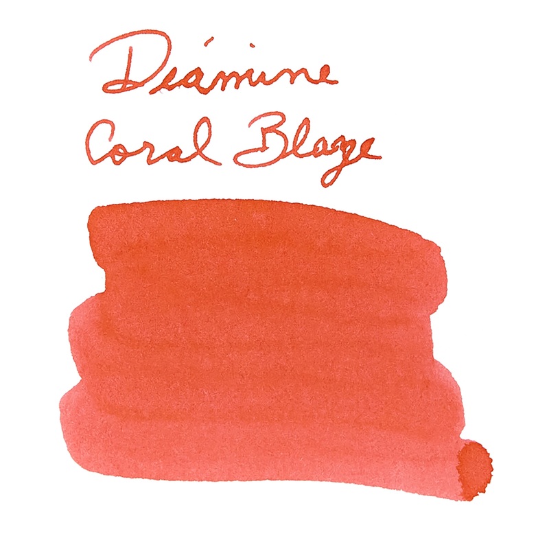 Diamine Forever Coral Blaze – Ink Sample