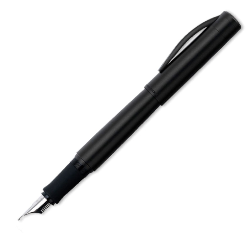 Porsche Design Fountain Pen in Pure Black – 18K Gold Broad Point