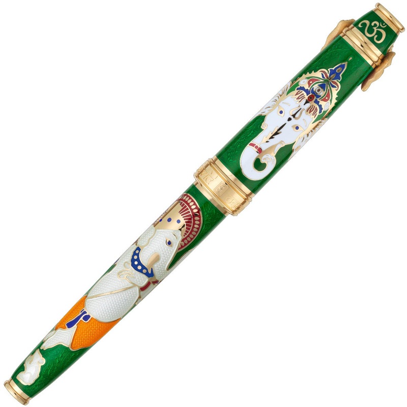 David Oscarson Lord Ganesha Fountain Pen – Emerald Green Fine